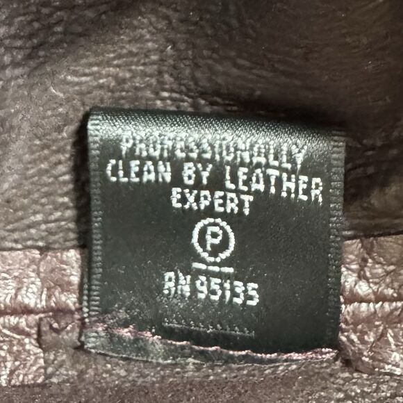 Lafayette 148 Burgundy Soft Leather Belted Jacket Fitted Buttons Collar Women 14 - Picture 10 of 11